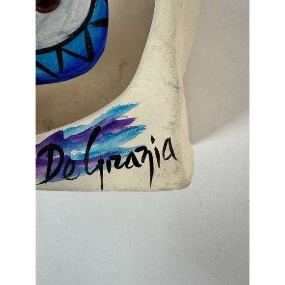 De Grazia Signed Hand Painted Colorful Drummer Boy Candle Holder Luminarie Bag - Picture 7 of 16